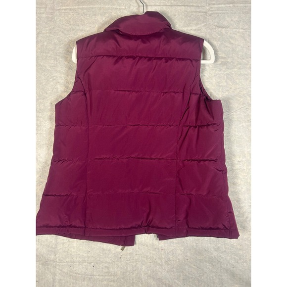 Charter Club Puffer Vest Women's Large Plum Purple Zip Front Collared Sleeveless - Picture 6 of 6